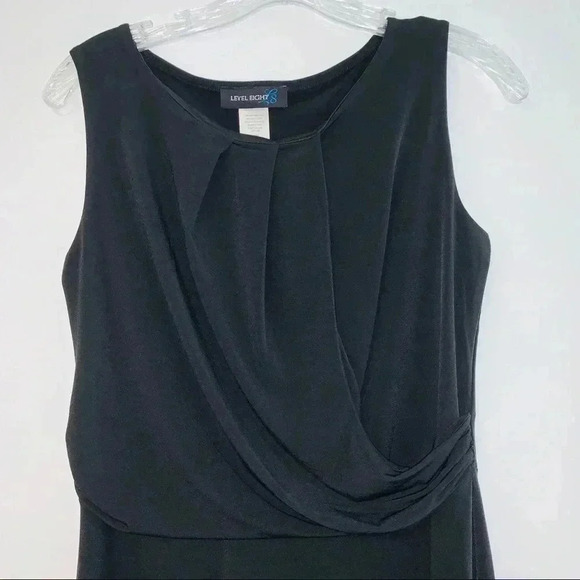 Level Eight Pleated Collar Drape Front Dress - Picture 2 of 6